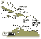 Grandes et Petites Antilles dans les Carabes